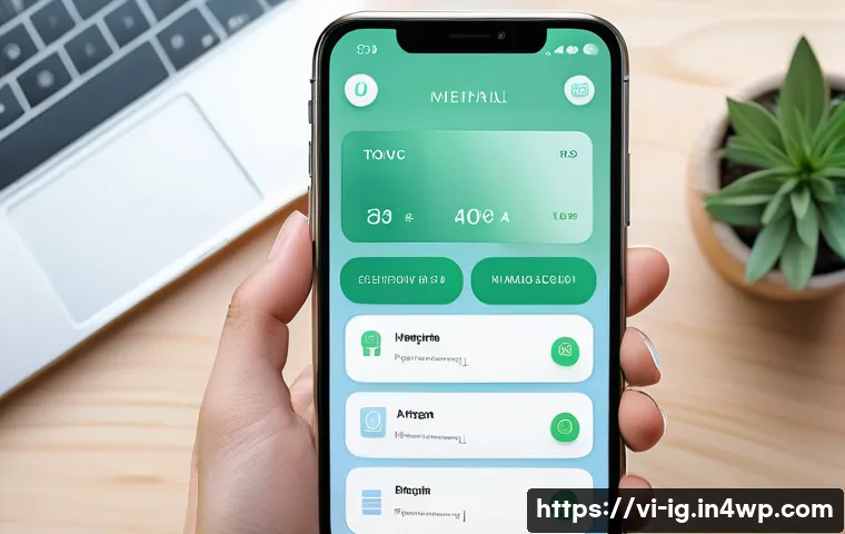 정신건강 콘텐츠 플랫폼 비교 - A serene and user-friendly mental health app interface displayed on a modern smartphone screen, feat...
